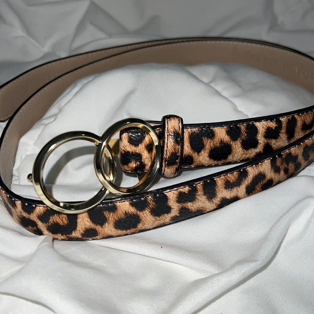 New York & Company Leopard Print Belt XL